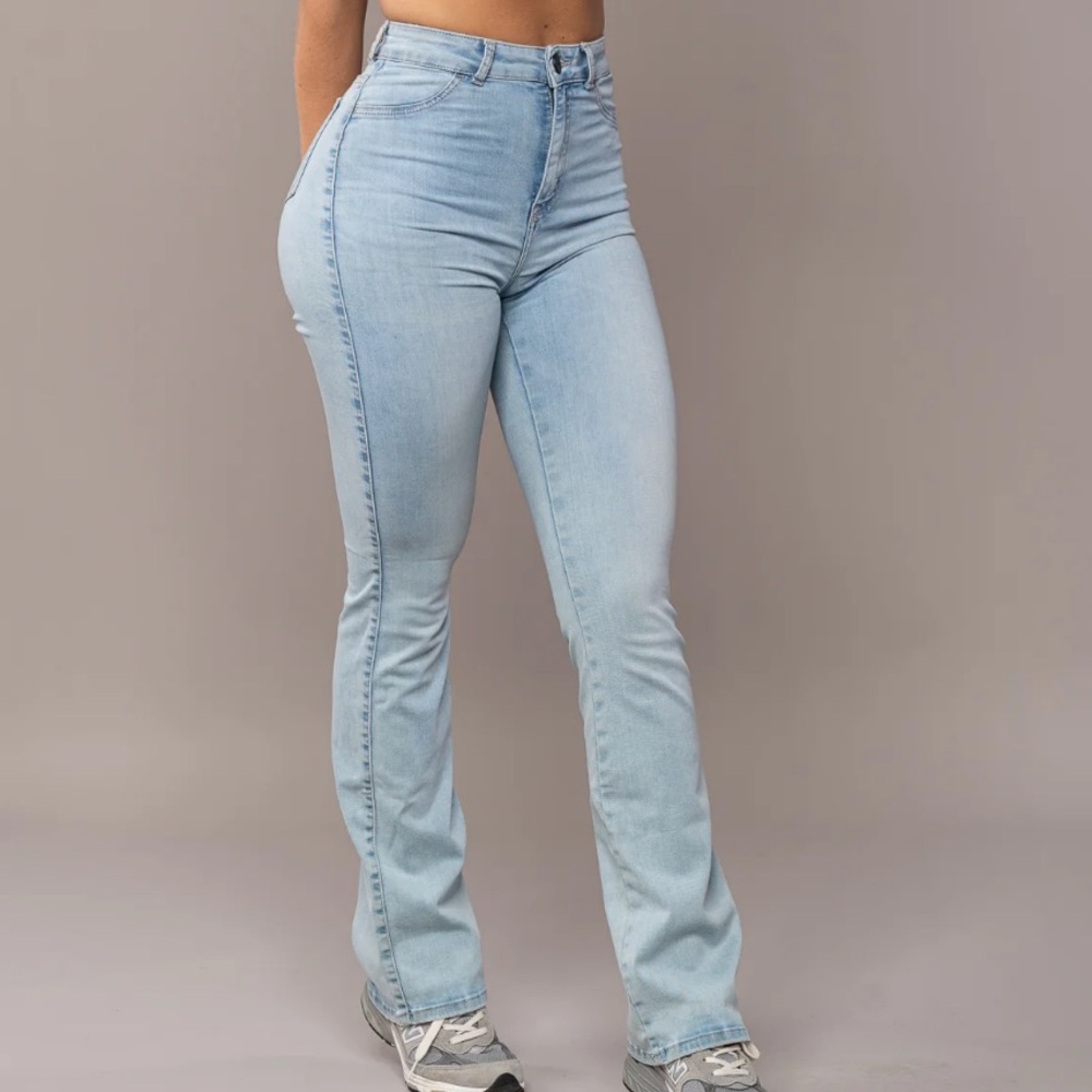 Fit jeans Flare Vintage Blue high rise